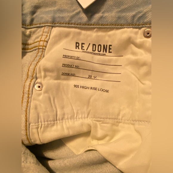 RE/DONE | NWT 90s High Rise Loose Jeans Ranch Water Light Wash $315 SZ 31 Cotton - Picture 14 of 16